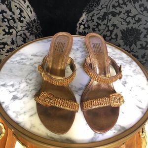 Pelle Moda Bronze Metallic Sandals